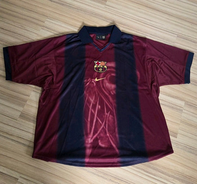 Travis Scott X Nike X Fc Barcelona Retro 2000/01 Home Skeleton Jersey Multicolor