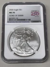 2026 Silver Eagle NGC MS70 #32,382/50,000 –America 250 Semiquincentennial Label!
