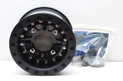Hiper 1270-PBK03-43-SBL Black Sidewinder Wheel Rim 12X7 4+3 4/156 Beadlock