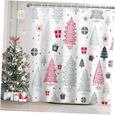 Christmas Tree Shower Curtain Cute Xmas Tree Shower Curtains for Grey Pink