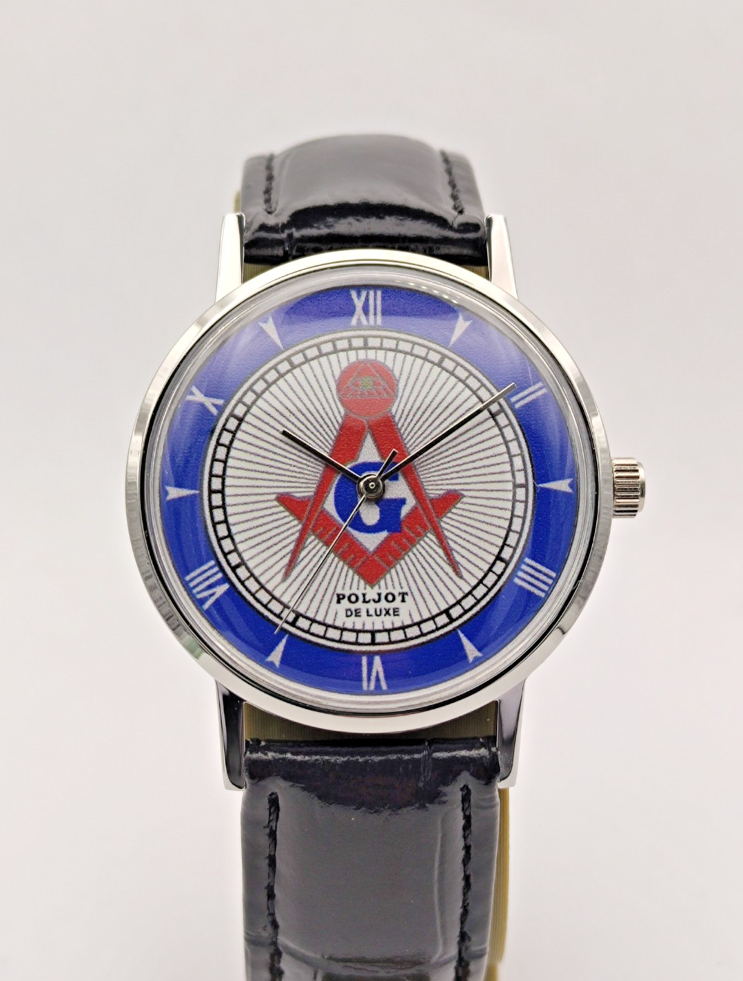 Poljot de Luxe Masonic Style Men's Watch  Slim 2209 Vintage Mechanical Soviet 