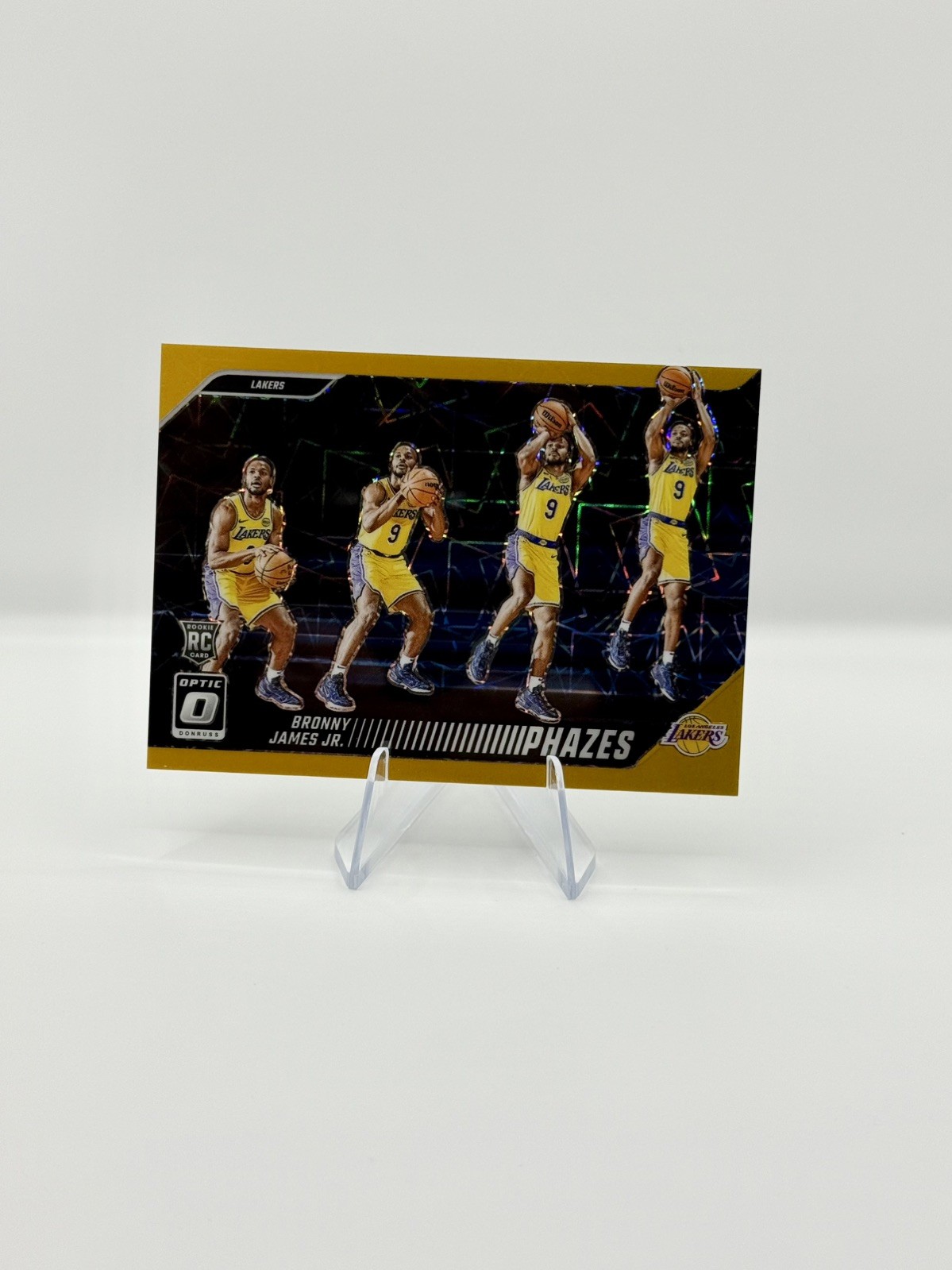2024-25 Donruss Optic NBA GOLD CASE HIT SSP Phazes 1/10 Bronny James Jr. Lakers