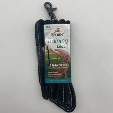 Sporn Training Leash - 2 Handles 6  Leash In Black