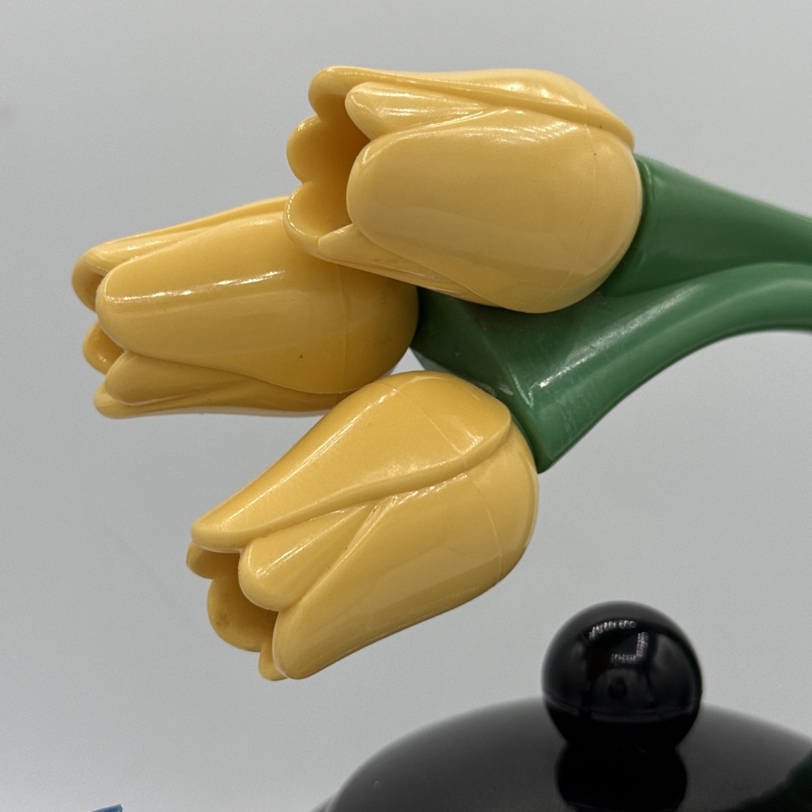 Vintage Ancona RARE Black Enamel Whistling Tea Kettle Tulip & Hummingbird 90s