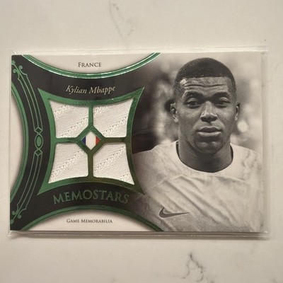 Kylian Mbappé 01/15 Futera UNIQUE Memostars Quad Patch Game Used PSG France