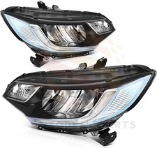Headlights Front Pair Lamps For 2014-2020 Honda FIT Black Pair