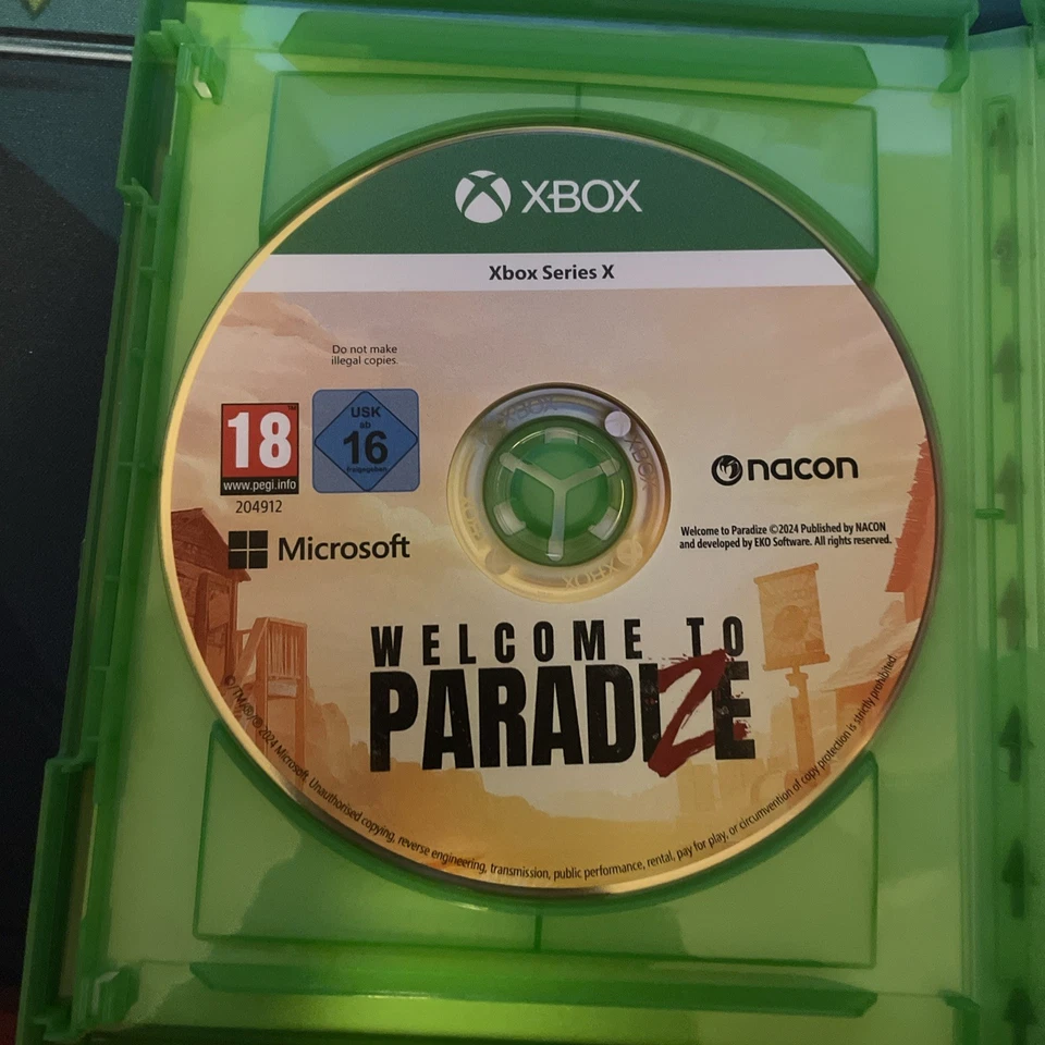 WELCOME TO PARADIZE  XBOX SERIES X VIDEO GAME ORIGINAL UK RELEASE MINT CONDITION, photo 3 of 3