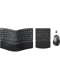 ProtoArc Ergonomic Keyboard Mouse, EKM04 2.4GHz Wireless Ergo Keyboard Mouse