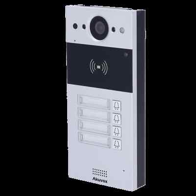 Akuvox AK-R20B-4B Video-Türsprechanlage IP 4 Tasten 4-Draht  PoE Mit RFID Außen