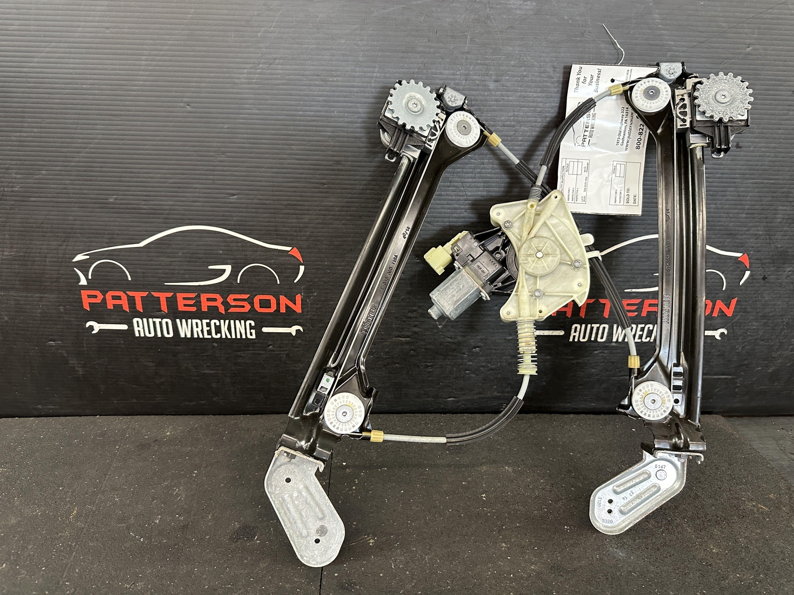 14-17 MASERATI GHIBLI REAR DRIVER DOOR WINDOW GLASS REGULATOR W/MOTOR 670030023