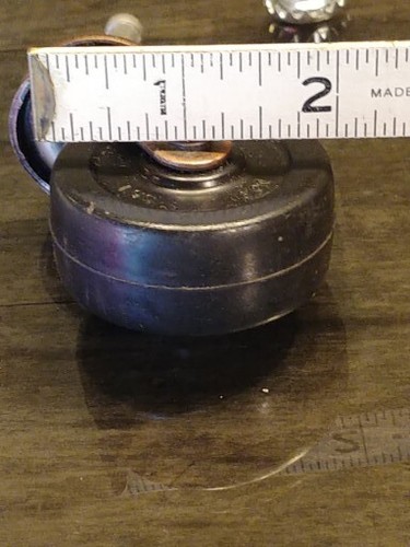 Rodamientos de bolas de cobre de 2"" rueda giratoria de goma negra de 1,5"" guardabarros de cobre - Imagen 5 de 9