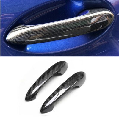 Real Dry Carbon Fiber Side Door Handle Cover Part for Toyota Supra A90 2019-2022