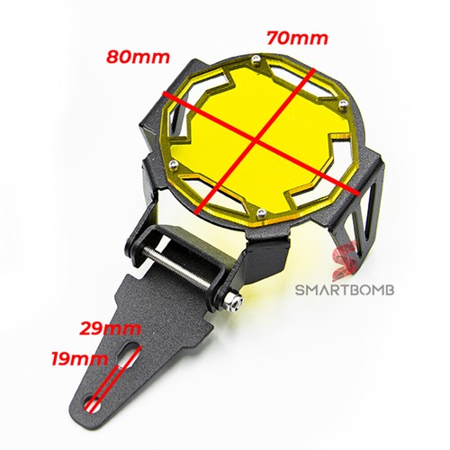 2 Protecciones para faros moto color aluminio faros delanteros AMARILLO - Imagen 12 de 12