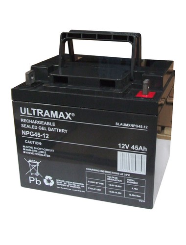 2 X WLTRAMAX 12V 45AH (38AH 40AH 42AH 44AH) AGM/GEL MOBILITY SCOOTER BATTERIEN - Bild 1 von 2