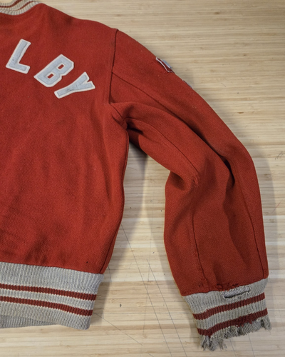 Vintage Butwin Letterman Jacket Varsity Jacket Red Size 40 Shelby - Picture 11 of 17