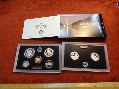 2021 United States Silver Proof Set w/ Box & COA - Free S&H USA