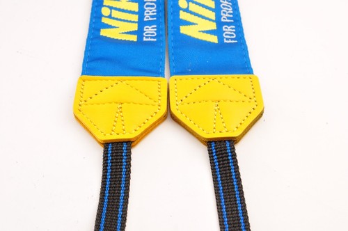 Nikon Professional Camera Neck Strap Blue Yellow from JAPAN "Near Mint" #25035 - Picture 5 of 12
