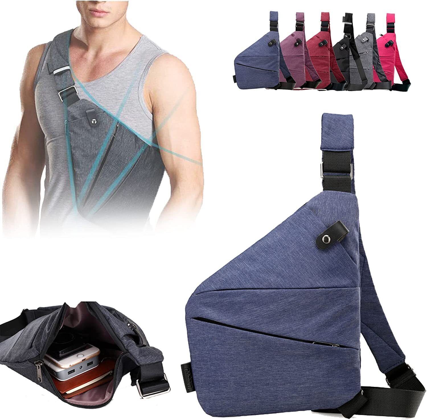 Valcen Personal Pocket Bag for Man, Crossbody Multipocket Antithief