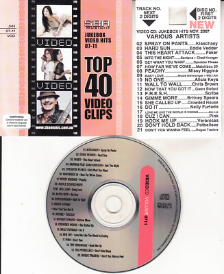 VCD VIDEO PINK MISSY HIGGINS EDDIE VEDDER FAKER MATCHBOX 20 SANTANA ALICIA KEYS