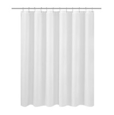 N Y HOME Short Fabric Shower Curtain Liner 60 inches Long Hotel Quality Machi...