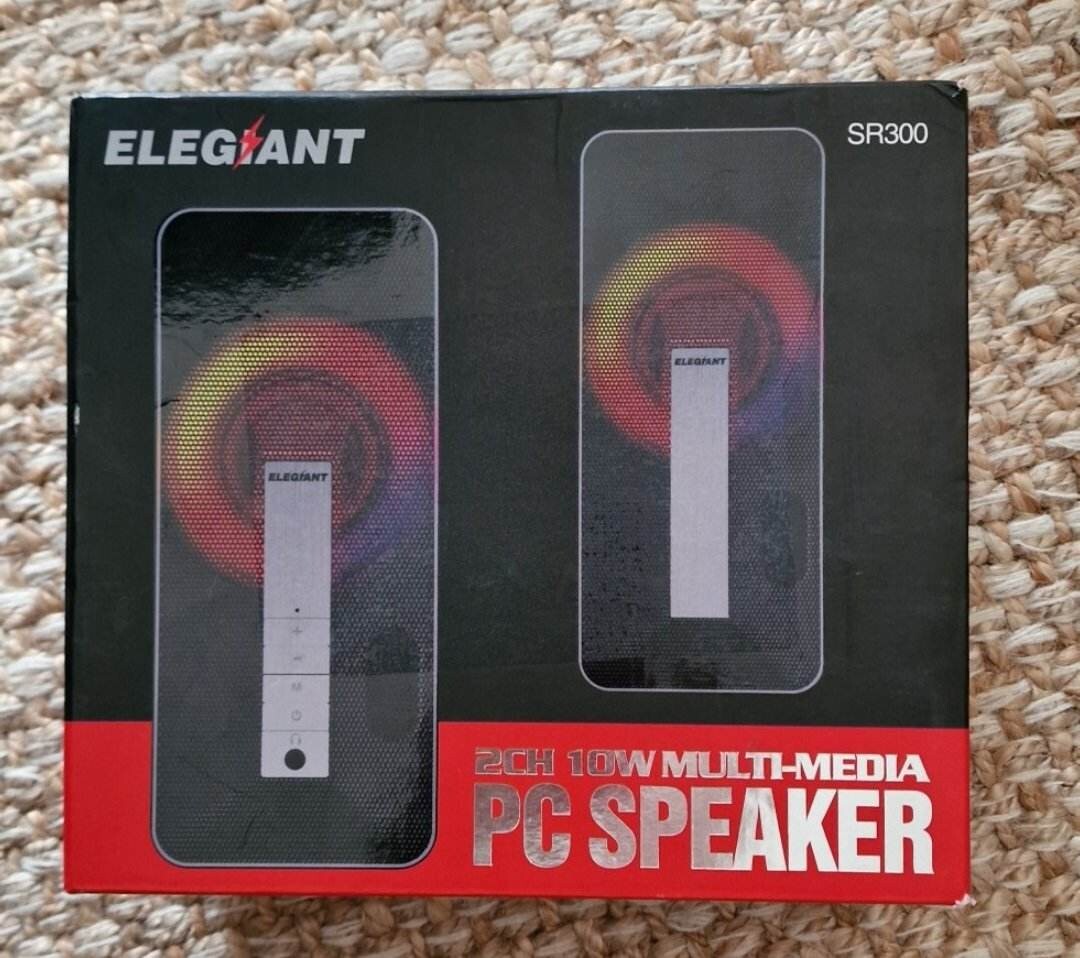 Altavoces PC ELEGIANT 10W con cable y altavoz Bluetooth SR300