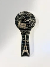 American Atelier Paris Glass with Gold Decal Spoon Rest