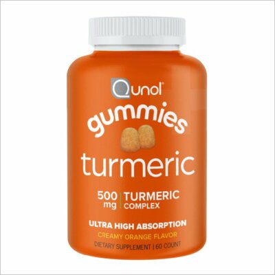 Qunol Turmeric Orange-flavored Gummies Gummies 500mg 60 Count