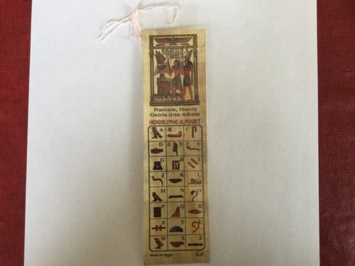 Bookmark Beauriful Pharaonic Authentic Egyptian Papyrus Learn Hieroglyphics C17 - Picture 1 of 3