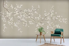 3D Ink Floral Wallpaper Wall Mural Removable Self-adhesive Sticker 808