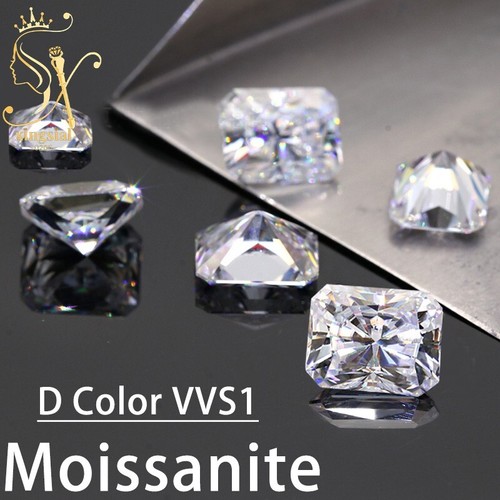 Brilliant Radiant Cut White D Color VVS1 Moissanite Loose Stone GRA Certificated - Picture 2 of 15