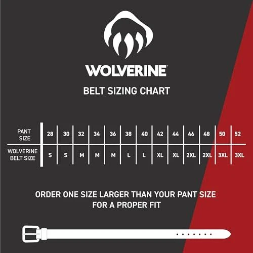 Cinturón de trabajo de cuero genuino de grano completo sin arañazos con hebilla oculta para hombre Foto 2 de 4