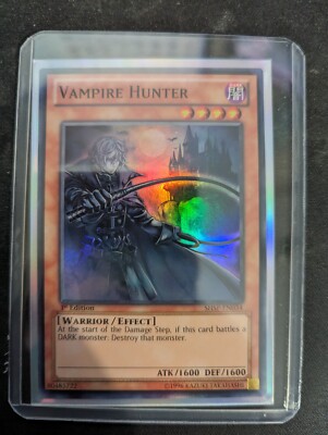 vampire hunter yugioh card Vampire Hunter, Super Rare, 1st Edition, YuGiOh Card, SHSP-EN034