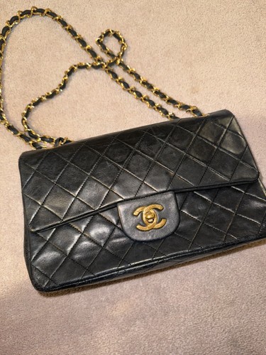 Chanel Classic Flap Bag - Small Vintage Black With 24k Gold Hardware