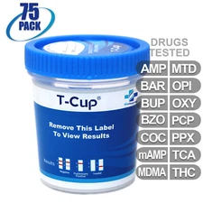 Mintegrity [75pk] 14-Panel T-Cup Urine Drug Test #MI-TDOA-1144