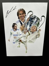 Luka Modric Signed Real Madrid Football Photo: Champions League Winner