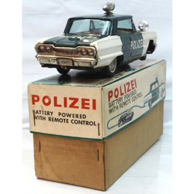 Ichiko POLIZEI police car white green small remote control missing