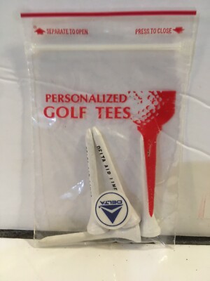 DELTA Airlines Bag of Logo GOLF TEES Ball Marker Jets Airplanes 