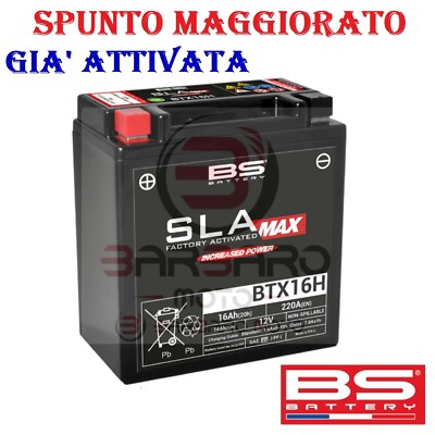 Sealed Gel Battery Activated BS Sla Max BTX16H Triumph Tiger 800 2011-2017
