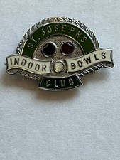 St  josephs indoor bowls club pin vintage