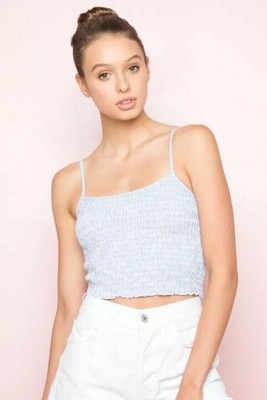 white smocked tank