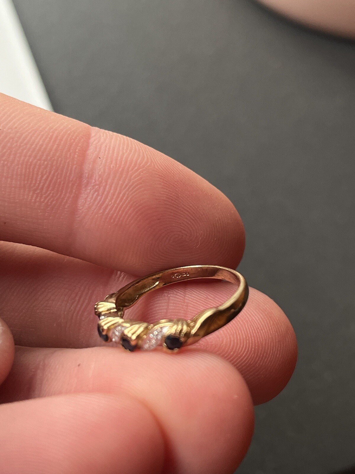 9ct Gold Sapphire & Diamond Vintage Ring eBay