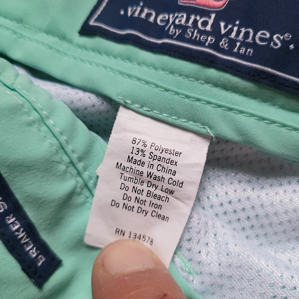 Pantalones Cortos Vineyard Vines Breaker Para Hombre 40 Verde Rendimiento Elastizados Golf Exterior Foto 4 de 4