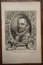 FED. BAROCHE . PORTRAIT. ORIGINAL ENGRAVING. 1760