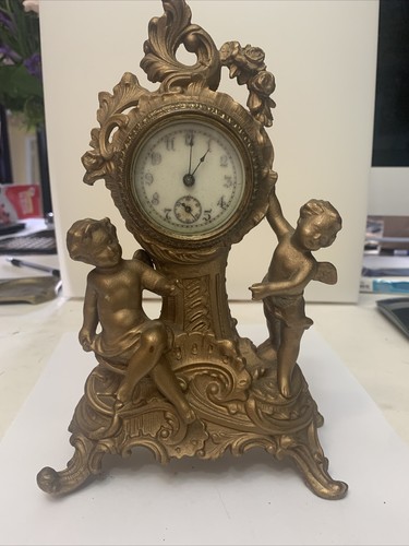 VINTAGE BRASS HAND MADE CLOCK. VICTORIAN STYLE ANTIQUE DESIGN. - Picture 2 of 12