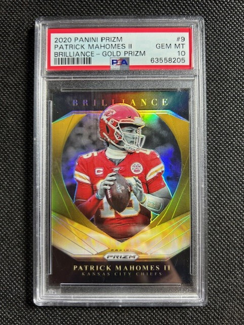 2020 Panini Prizm Patrick Mahomes Brilliance Gold /10 SSP PSA 10 GEM MINT Chiefs