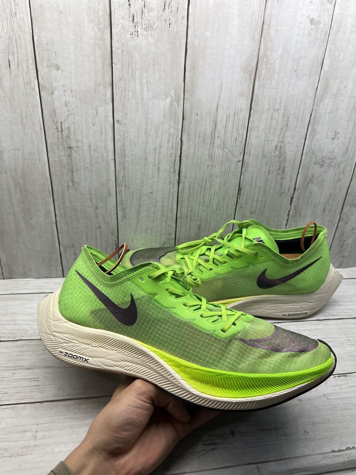 Adelaida equilibrio Modales Nike ZoomX VaporFly Next% Zapatillas de running AO4568-300 Hombre Sz 12 -  Verde eléctrico | eBay