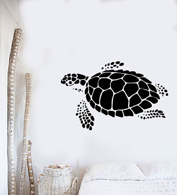 Vinyl Wall Decal Abstract Sea Animal Turtle Ocean Marine Style Stickers ...