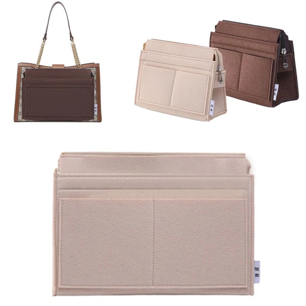 Soft Pouch Organizer Inner Bag Purse Liner Handbag Insert Bag Felt