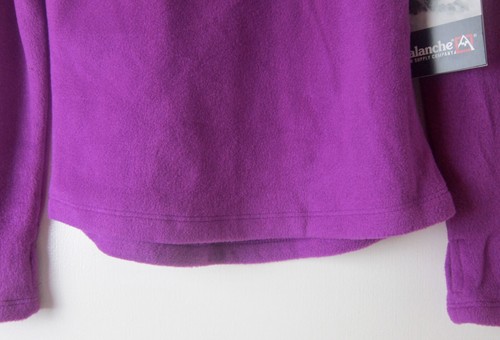 NWT Avalanche Little Girls Purple 1/2 Zip Fleece LS Pullover Sweatshirt sz 5-6 - Picture 5 of 7