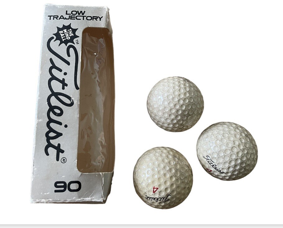 Vintage Titleist 90 Balata Low Trajectory Golf Balls set of 3. eBay